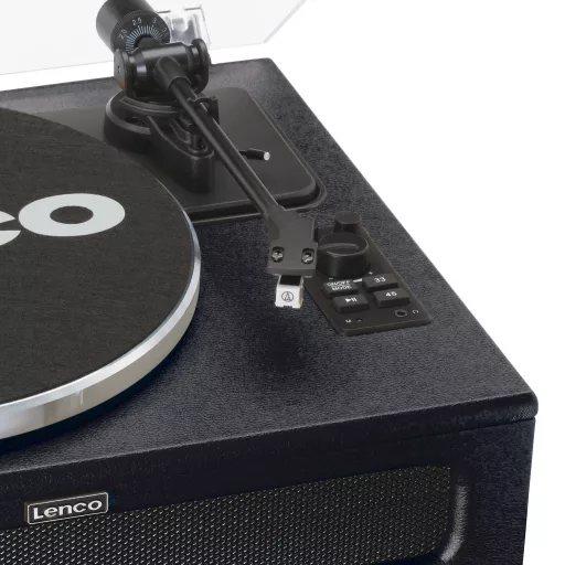 Lenco LS-430BK lemezjátszó Szíj általi meghajtással működő lemezjátszó Fekete
