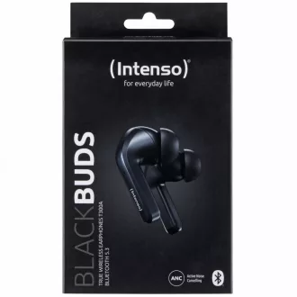   Intenso Black Buds T300A Fejhallgató True Wireless Stereo (TWS) Hallójárati Hívások/zene/sport/általános USB C-típus Bluetooth Fekete