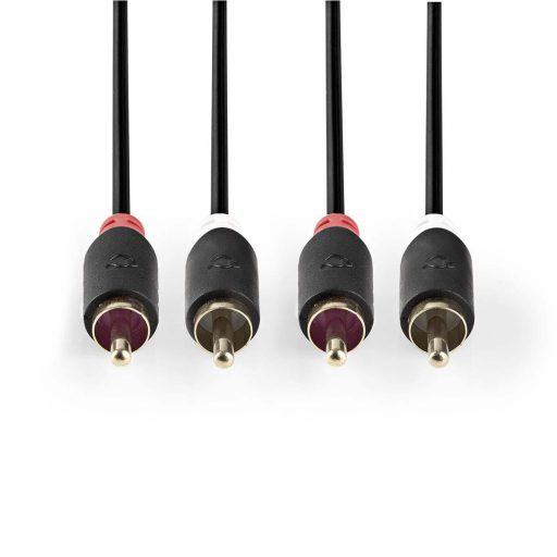 Nedis CABW24200AT50 audio kábel 5 M 2 x RCA Antracit
