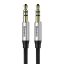 Baseus CAM30BS1 audio kábel 1 M 3.5mm Fekete, Ezüst