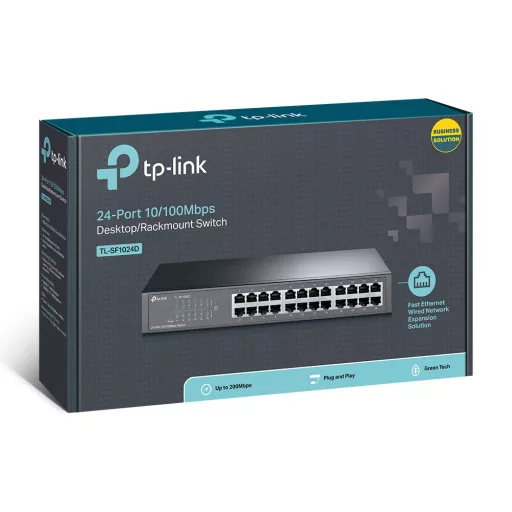 TP-Link TL-SF1024D hálózati kapcsoló Beállítást nem igénylő (unmanaged) Fast Ethernet (10/100) Szürke