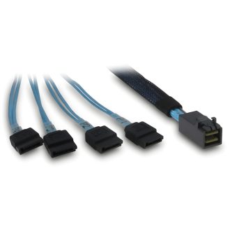Inter-Tech SFF-8643 - 4x SATA/SAS 0,7 M 12 Gbit/s Kék
