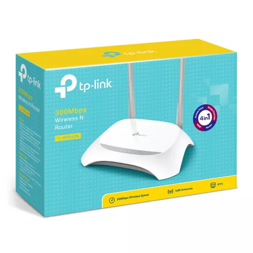 TP-Link TL-WR840N vezetéknélküli router Fast Ethernet Egysávos (2,4 GHz) Szürke, Fehér