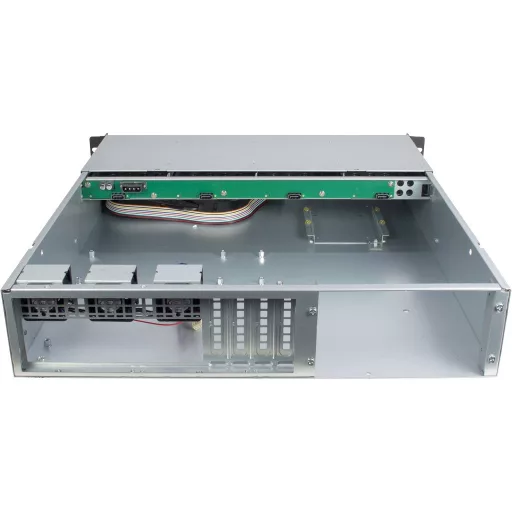 Inter-Tech 2U 2404L S-ATA Rack Fekete, Szürke