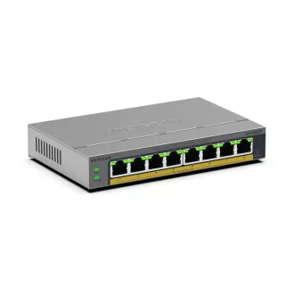   NETGEAR GS108EPP Beállítást nem igénylő (unmanaged) Gigabit Ethernet (10/100/1000) Ethernet-áramellátás (PoE) támogatása Asztali/falra szerelhető Szürke