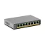 NETGEAR GS108EPP Beállítást nem igénylő (unmanaged) Gigabit Ethernet (10/100/1000) Ethernet-áramellátás (PoE) támogatása Asztali/falra szerelhető Szürke