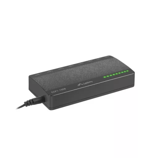 Lanberg DSP1-1008 hálózati kapcsoló Beállítást nem igénylő (unmanaged) Gigabit Ethernet (10/100/1000) Fekete, Szürke