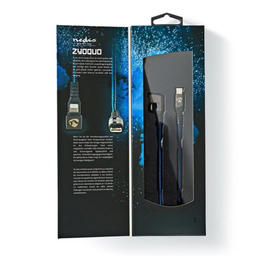 Nedis GCTB39650AL10 Lightning kábel 1 M Fekete, Kék