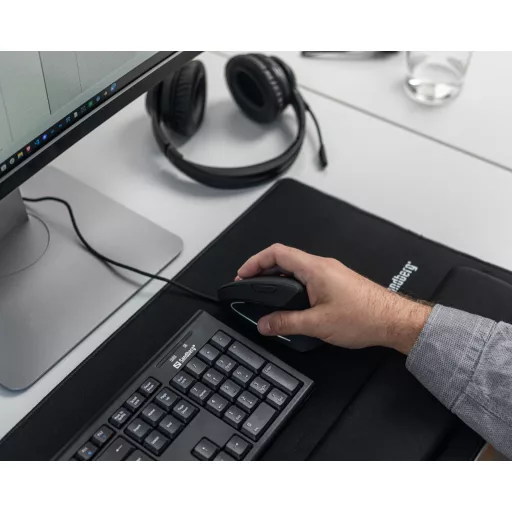 Sandberg 630-14 egér Irodai Jobbkezes USB A típus Optikai 2400 DPI