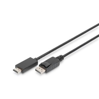   Digitus AK-340303-010-S video átalakító kábel 1 M HDMI A-típus (Standard) DisplayPort Fekete