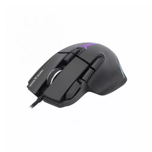 White Shark MARROK Black egér Irodai Jobbkezes USB A típus Optikai 12000 DPI