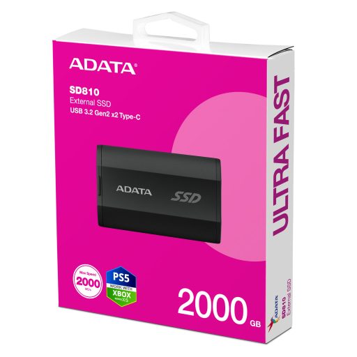 ADATA SD810 2 TB USB C-típus USB 3.2 Gen 2x2 Fekete