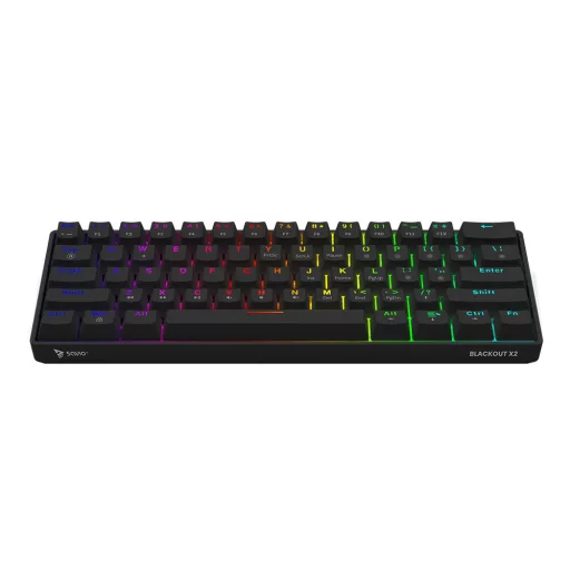 Savio BLACKOUT X2 PEACH billentyűzet Játék USB QWERTY Nemzetközi amerikai Fekete