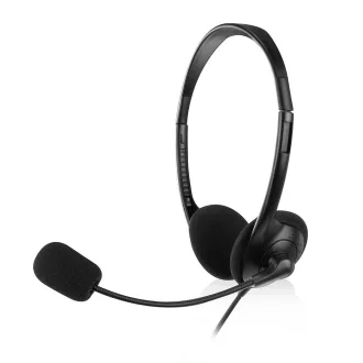   Ewent EW3563 fejhallgató és headset Vezetékes Fejpánt Hívás/zene Fekete