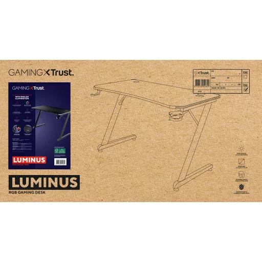 Trust GXT 709 LUMINUS Fekete