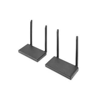   Digitus DS-55328 audió/videó jeltovábbító AV adó- és vevőegység Fekete