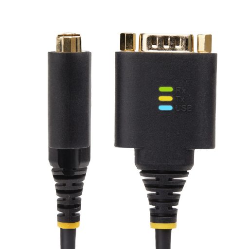 StarTech.com 2P1FFC-USB-SERIAL csatlakozó átlakító USB-A 2 x DB-9 RS-232 Fekete, Szürke