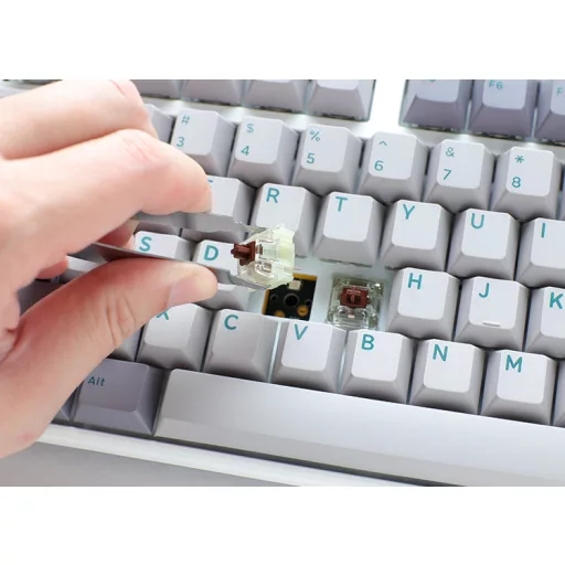 Ducky One 3 TKL Mist Grey billentyűzet Játék USB Amerikai angol Szürke