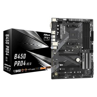 Asrock B450 Pro4 R2.0 AMD B450 AM4 foglalat ATX
