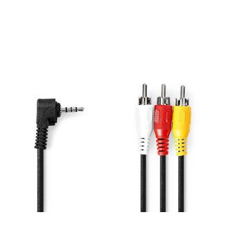 Nedis CVGL22400BK20 audio kábel 2 M 3.5mm 3 x RCA Fekete