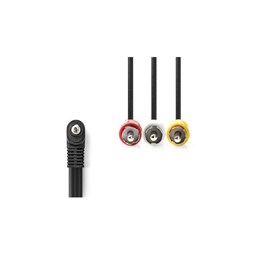 Nedis CVGL22400BK20 audio kábel 2 M 3.5mm 3 x RCA Fekete