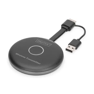   Digitus DS-55322 audió/videó jeltovábbító AV jeltovábbító Fekete, Szürke
