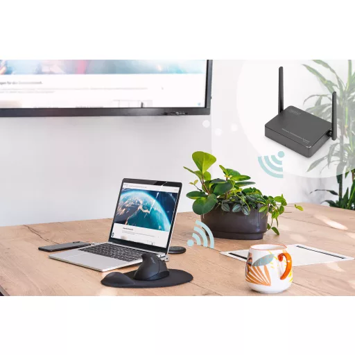 Digitus DS-55322 audió/videó jeltovábbító AV jeltovábbító Fekete, Szürke