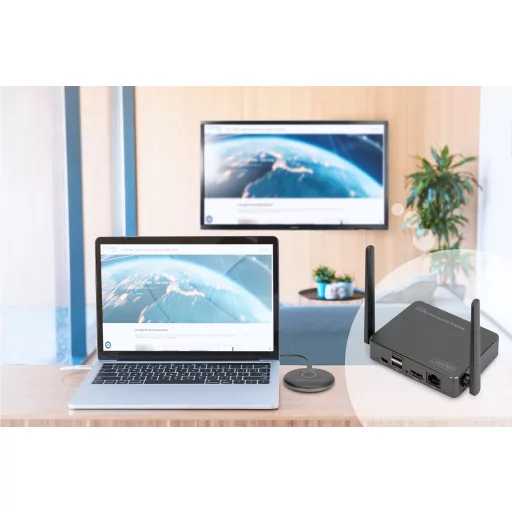 Digitus DS-55322 audió/videó jeltovábbító AV jeltovábbító Fekete, Szürke
