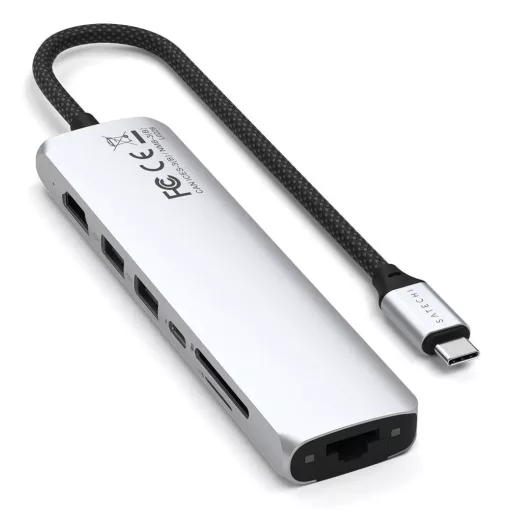 Satechi ST-P7SS hálózati csatlakozó USB C-típus 10000 Mbit/s Ezüst