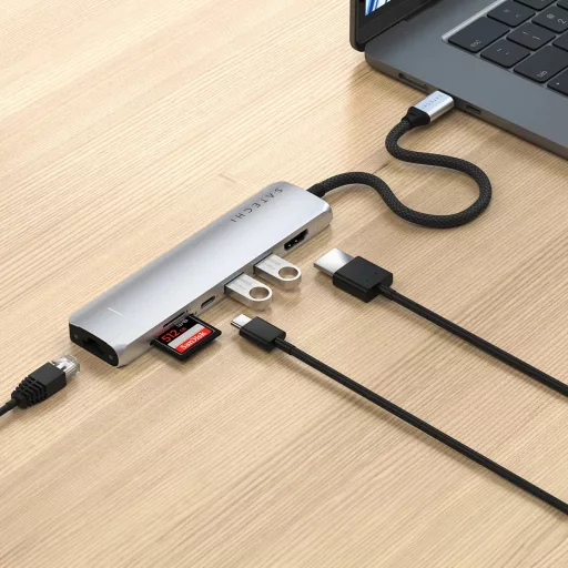 Satechi ST-P7SS hálózati csatlakozó USB C-típus 10000 Mbit/s Ezüst