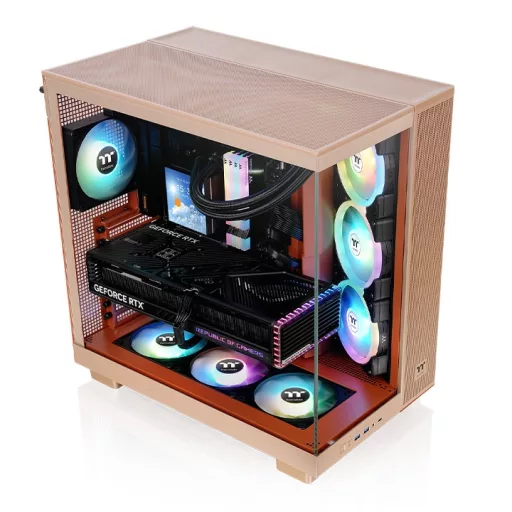 Thermaltake View 380 XL TG ARGB Midi Tower Homok