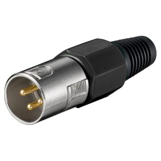 Goobay 11749 huzalcsatlakozó XLR (3-pin) Fekete, Fémes