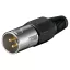 Goobay 11749 huzalcsatlakozó XLR (3-pin) Fekete, Fémes