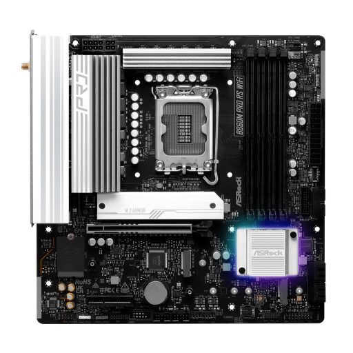 Asrock B860M Pro RS WiFi Intel B860 LGA 1851 (Socket V1) Micro ATX