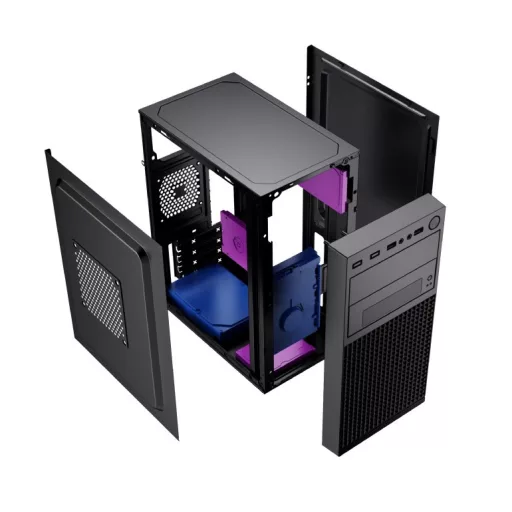Gembird Fornax K300 Mini Tower Fekete