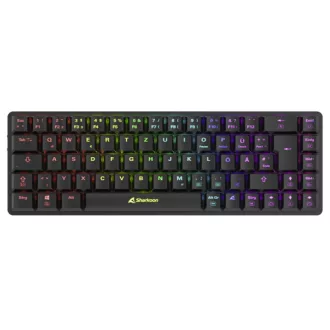   Sharkoon PureWriter W65 billentyűzet Játék Vezeték nélküli RF QWERTZ Német Fekete