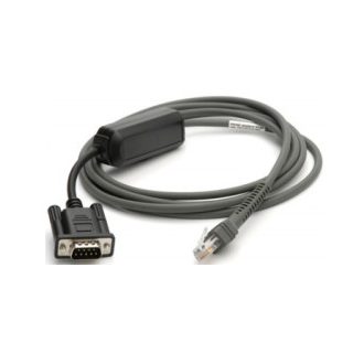 Zebra CBA-R10-S07ZBR soros kábel Fekete 2,13 M DB9 RJ-45