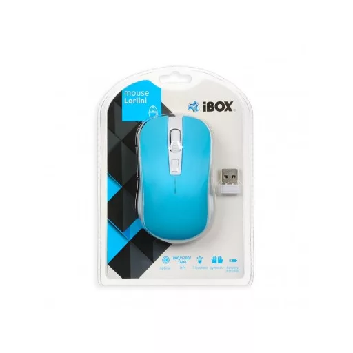 iBox LORIINI egér Kétkezes Vezeték nélküli RF Optikai 1600 DPI