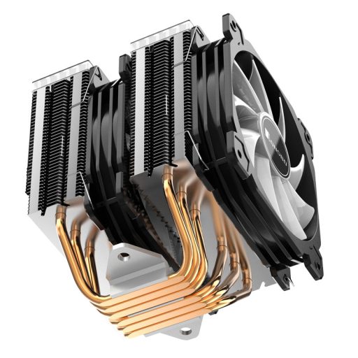 Jonsbo CR-2000GT számítógépes hűtőrendszer Processzor Hűtő 12 cm Fekete 1 db