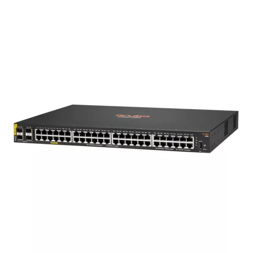HPE Aruba Networking CX 6100 48G Class4 PoE 4SFP+ 370W Switch Vezérelt L3 Gigabit Ethernet (10/100/1000) Ethernet-áramellátás (PoE) támogatása 1U Fekete