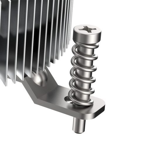 Akasa AK-CC6610EP01 számítógépes hűtőrendszer Processzor Hűtő 7,5 cm Fekete, Ezüst 1 db