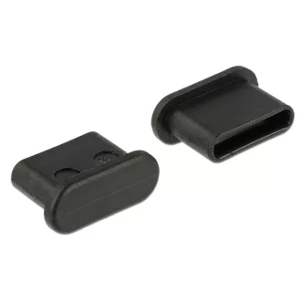 DeLOCK 64014 csatlakozó védő USB C-típus Fekete 10 db
