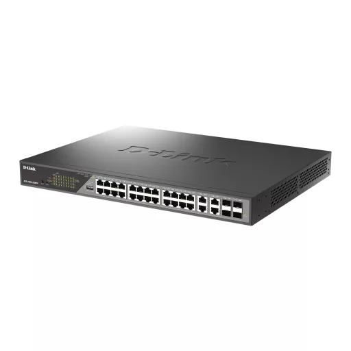 D-Link DSS-200G-28MPP hálózati kapcsoló Vezérelt L2 Gigabit Ethernet (10/100/1000) Ethernet-áramellátás (PoE) támogatása 1U Szürke