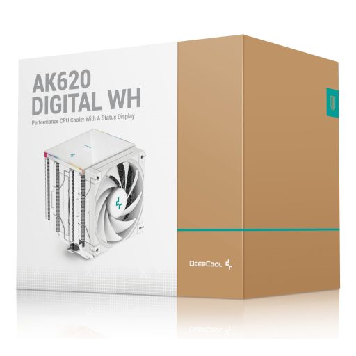 DeepCool AK620 Digital WH Processzor Hűtő 12 cm Fehér 1 db