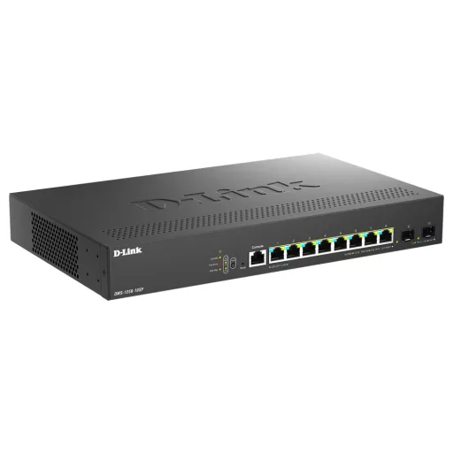 D-Link DMS-1250-10SP/E hálózati kapcsoló Vezérelt 2.5G Ethernet (100/1000/2500) Ethernet-áramellátás (PoE) támogatása Fekete