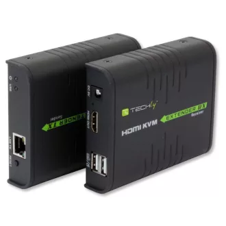Techly IDATA HDMI-KVM2 KVM hosszabbító Adó és vevő