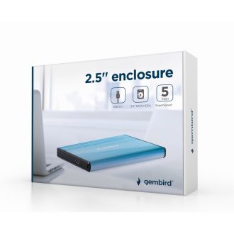   Gembird EE2-U3S-3-B tárolóegység burkolat HDD ház Kék 2.5"