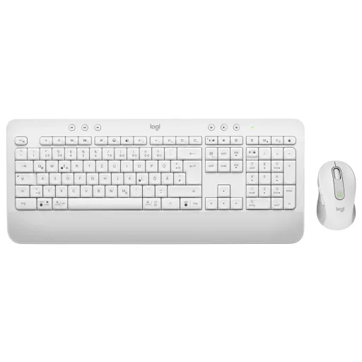 Logitech 920-011022 billentyűzet Egér mellékelve Irodai Bluetooth QWERTZ Német Fehér