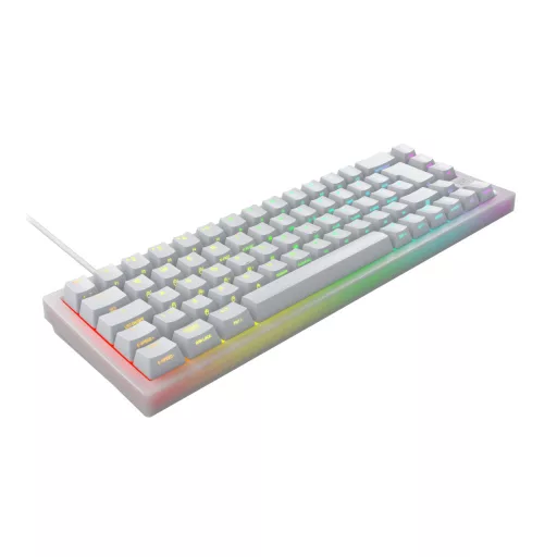 CHERRY K5V2 Compact billentyűzet Játék USB QWERTZ Német Fehér