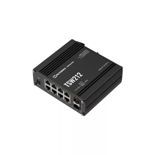 Teltonika TSW212 Vezérelt L2 Gigabit Ethernet (10/100/1000) Fekete